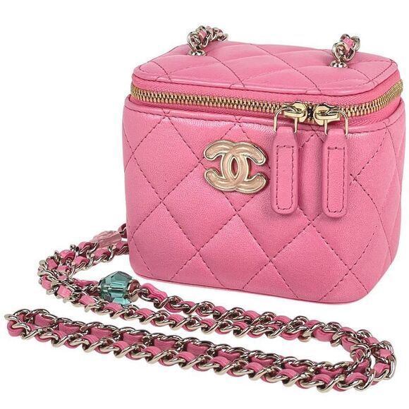 Chanel Handbags - Chanel Coco Mark Chain Shoulder Bag Matelasse Small Vanity Shoulder Bag Leather